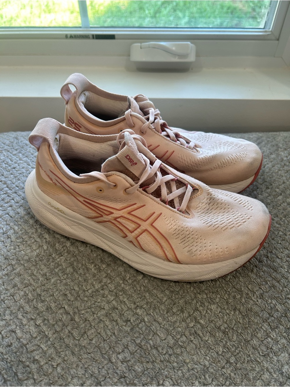 ASICS Gel-Nimbus 25 Pink Blush Running Shoes Sneakers Women's US 10 / EU 42